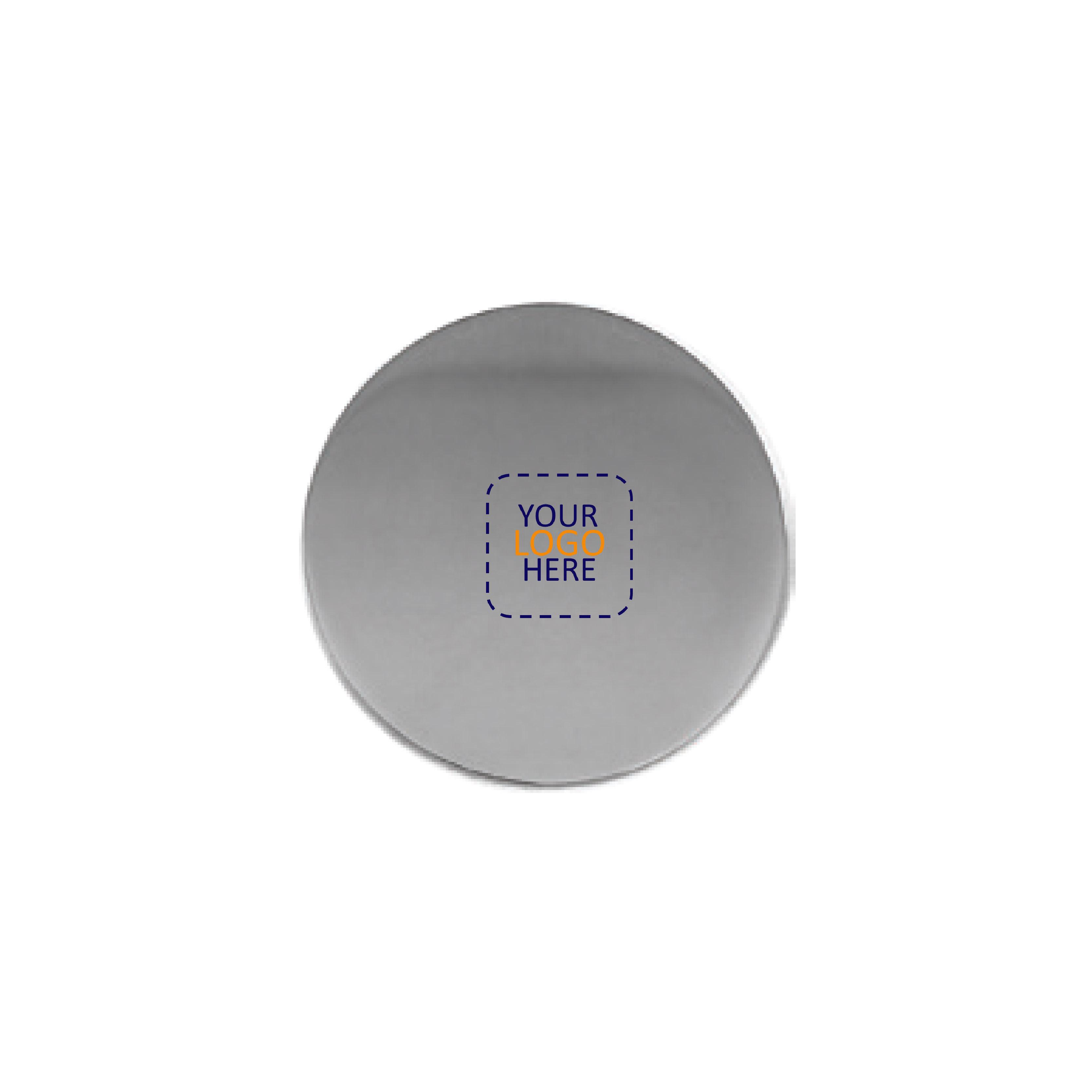 25 mm Gray Flat Round Design Metal badge